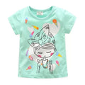 Comfortable Lovely Toddler Girls Short Sleeve Cartoon Cotton T-Shirt