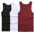 3pcs / 100% Cotton Mens Sleeveless Tank Top Solid Muscle Vest Undershirts Singlets