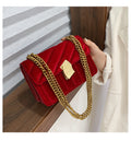 Vintage Velvet Chain Evening Clutch Bag Crossbody Handbags