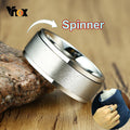 Spinner Stress Release Stainless Steel Ring -6/8mm