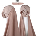 Bonnet Chiffon Hijab Scarf Underscarf With Cap Instant Chiffon Hijabs With Caps Pinless Free Style Hijabs