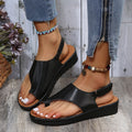 Comfy Leather Platform Flat Sole Orthopedic Sandal