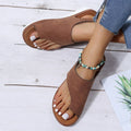 Comfy Leather Platform Flat Sole Orthopedic Sandal