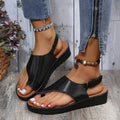 Comfy Leather Platform Flat Sole Orthopedic Sandal