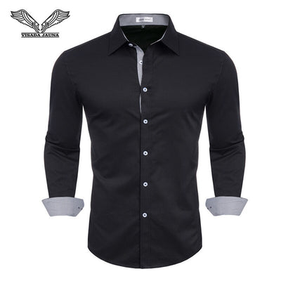 New 100% Cotton Long Sleeve   Slim Formal Casual Shirt