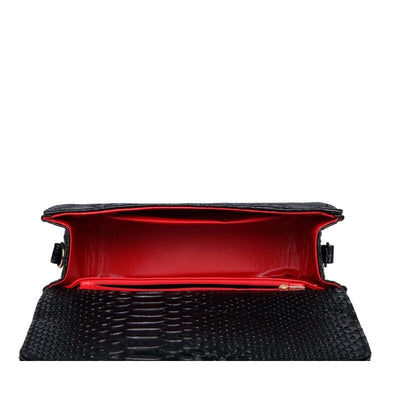 Stone Pattern Handbag Crocodile Leather Crossbody Bags