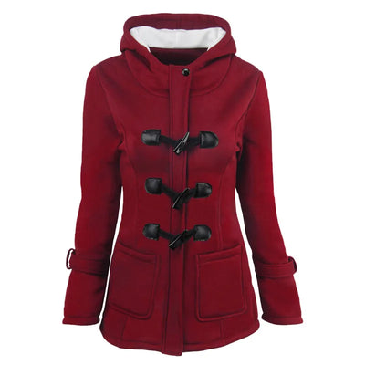 Women's Zipper Hooded Coat Long Trench