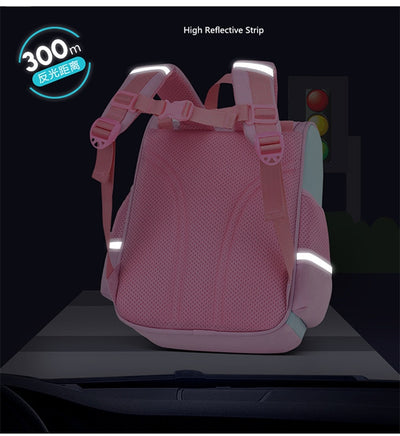 Animal Prints Children's Waterproof School Backpack With Reflective Strip