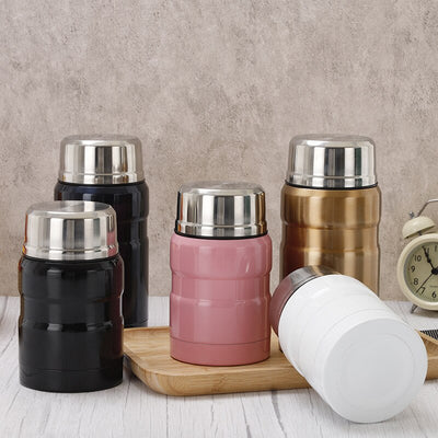 Portable Large Capacity Thermos Stainless Steel Jar Food Flask With a Spoon 500/750ml