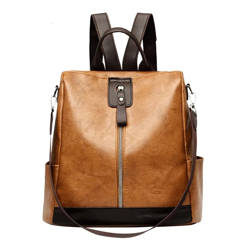 High-Quality Anti-theft Leather Backpack