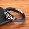 Classic Unisex  Geometric Stainless Steel  Leather Bracelets