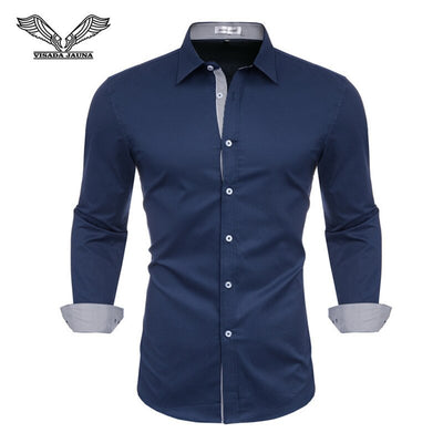 New 100% Cotton Long Sleeve   Slim Formal Casual Shirt