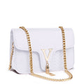 Stone Pattern Handbag Crocodile Leather Crossbody Bags