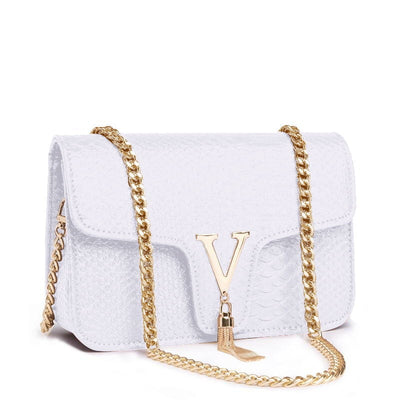 Stone Pattern Handbag Crocodile Leather Crossbody Bags