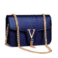 Stone Pattern Handbag Crocodile Leather Crossbody Bags
