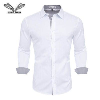 New 100% Cotton Long Sleeve   Slim Formal Casual Shirt