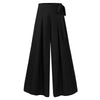 Elegant Solid High Waist Pleated Flare Wide Leg Trousers