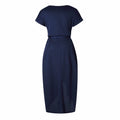 New Elegant Summer Fashion O-Neck Split Dress