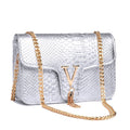 Stone Pattern Handbag Crocodile Leather Crossbody Bags
