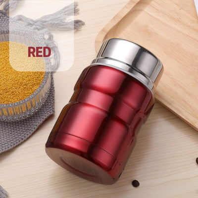 Portable Large Capacity Thermos Stainless Steel Jar Food Flask With a Spoon 500/750ml