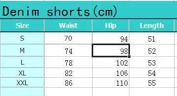 Summer Fashion Stretch Ripped Short Jeans Denim
