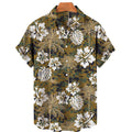 Floral Hawaiian Printed  Beach  Lapel Shirts