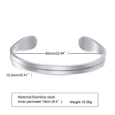 Thin Stainless Steel Bangle Bracelet,  Gifts for Him, Father's Day Gifts