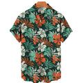 Floral Hawaiian Printed  Beach  Lapel Shirts