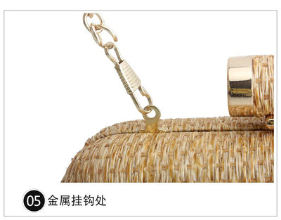 Summer Fashion Hand-woven Straw Bag  Clutch Purse