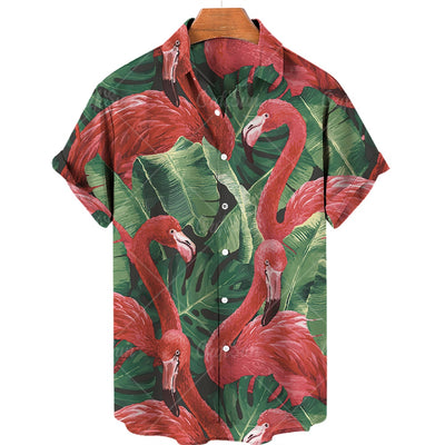 Floral Hawaiian Printed  Beach  Lapel Shirts
