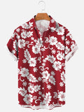 Floral Hawaiian Printed  Beach  Lapel Shirts