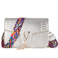 Stone Pattern Handbag Crocodile Leather Crossbody Bags