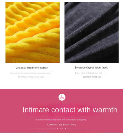 Reversible Corduroy Duvet Cover Set Ultra Soft Velvet Quilt