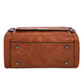 Top-Handle Fashion Zipper Crossbody Leather Handbag With Removable Strap Dating Boston Bag