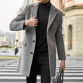 Stylish Trench Wool Blend Long Windbreaker Coat