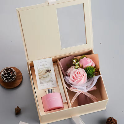 Red  Rose Jewellery  San Valentin Rose Gift Set