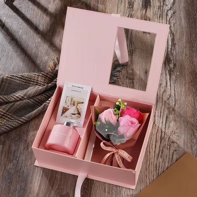 Red  Rose Jewellery  San Valentin Rose Gift Set