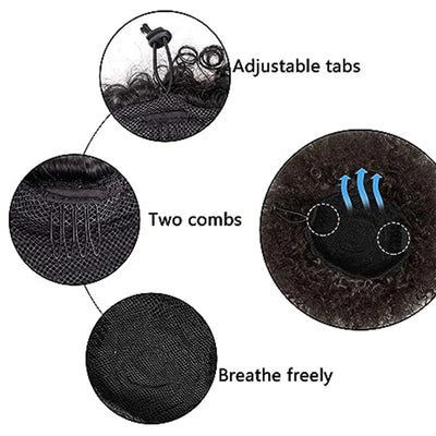 Kinky Big Afro Puff Drawstring Ponytail Extensions