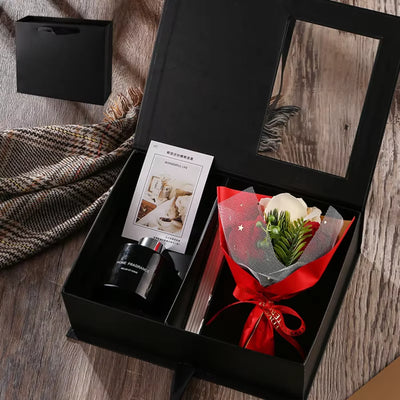 Red  Rose Jewellery  San Valentin Rose Gift Set