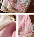 Linen Vintage Summer Embroidery Blouses Top