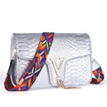 Stone Pattern Handbag Crocodile Leather Crossbody Bags