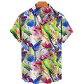Floral Hawaiian Printed  Beach  Lapel Shirts
