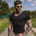 Knitted Short Sleeve Slim Fit Shirts