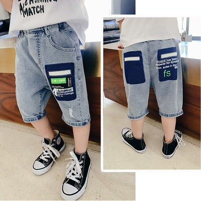 Stretch Denim Slim fit Short  for Children