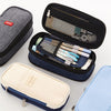 Classic Fashion Pencil Bag Canvas Contrast Colour Large Capacity Pencil Case Stationery Storage Bag Organizer for Student Gift