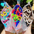 100 pcs/Set Colourful Elastic Ponytail Hair Bands Bobbles