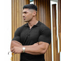 Knitted Short Sleeve Slim Fit Shirts