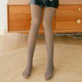 Women's Tights Winter Fake Translucent Pantyhose Elastic Tights Warm Fleece Lined Tights, Stockings Leggings