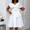 New Style Elegant Ladies Plus size  Sexy V-Neck Dresses