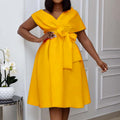 New Style Elegant Ladies Plus size  Sexy V-Neck Dresses